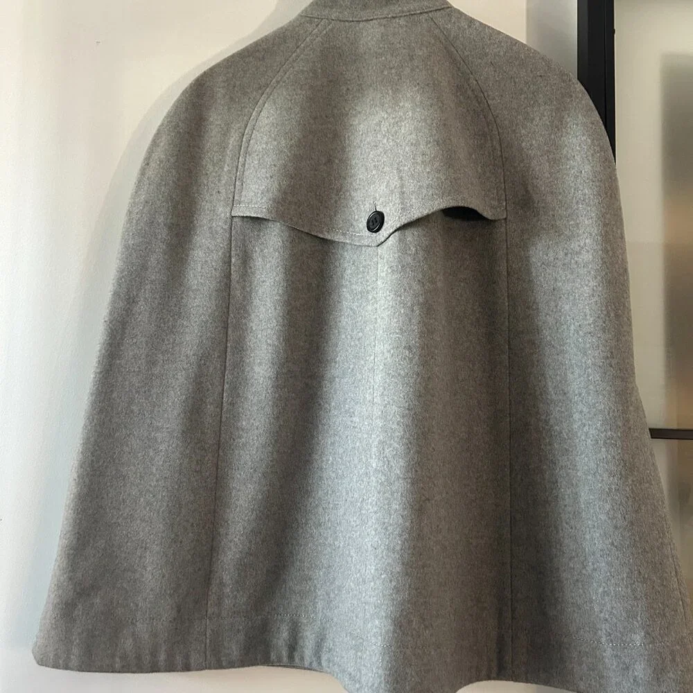 Club Monaco Wool-Cashmere Blend Cape Coat - Size M/L - Picture 2 of 5